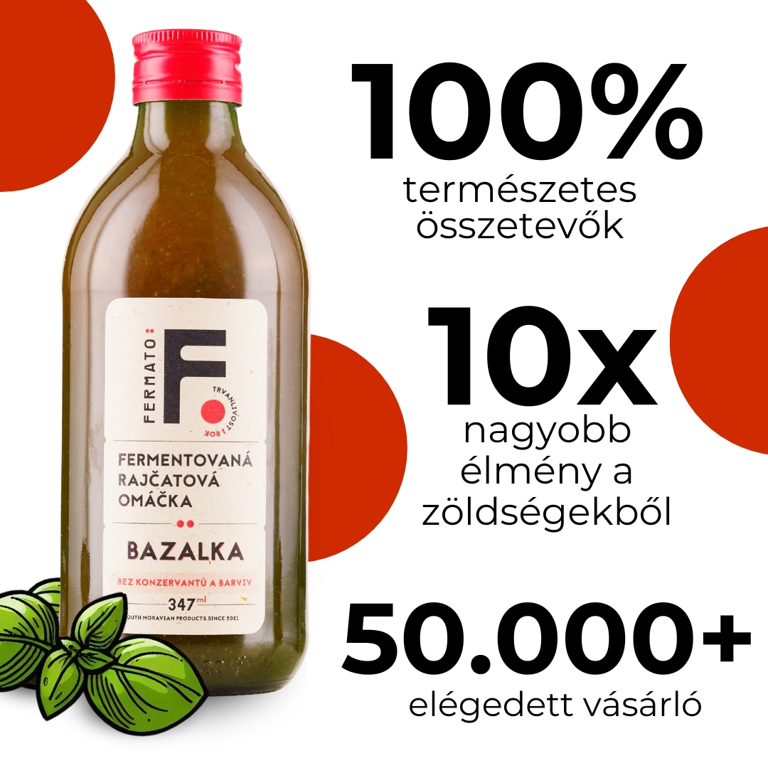 Fermentált paradicsomszósz - Bazsalikom 340ml